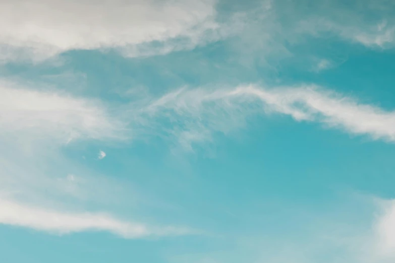 there is a plane that is flying in the sky, inspired by Elsa Bleda, pexels contest winner, minimalism, blue sky background with moon, whorl. clouds, teal gradient, today\'s featured photograph 4k