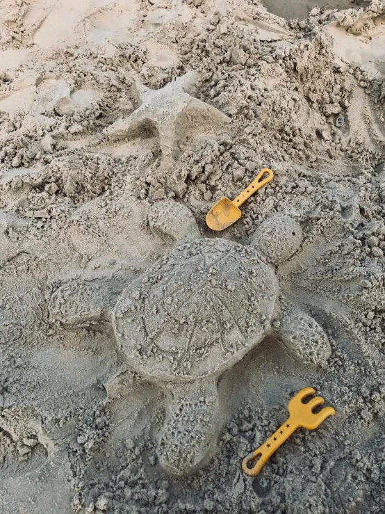 a pile of sand sitting on top of a sandy beach, battle turtles, spoon placed, full product shot, multiple stories