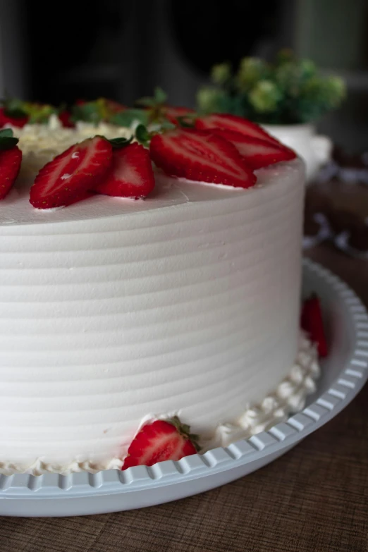 a close up of a cake with strawberries on it, subtle detailing, savory, quality, various sizes