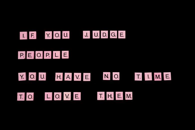 the words if you judge people you have no time to love them, by Matija Jama, 15081959 21121991 01012000 4k, game, pink and black, youtube