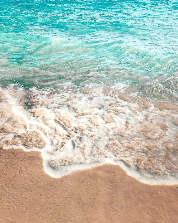 a man riding a surfboard on top of a sandy beach, body of water, puddles of turquoise water, splash image, ocean sprites