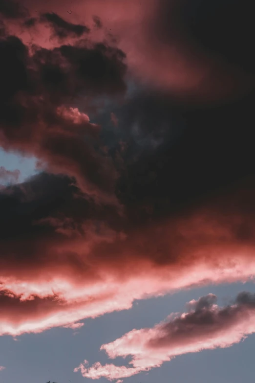a sky that has some clouds in it, pexels contest winner, gradient red to black, storm in the evening, unsplash photography, dramatic lighting - n 9