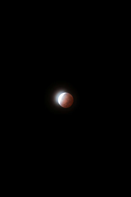 a full moon is seen in the dark sky, by Alexis Grimou, eclipse of aurora on mars, ✨🕌🌙, blood red moon, smol