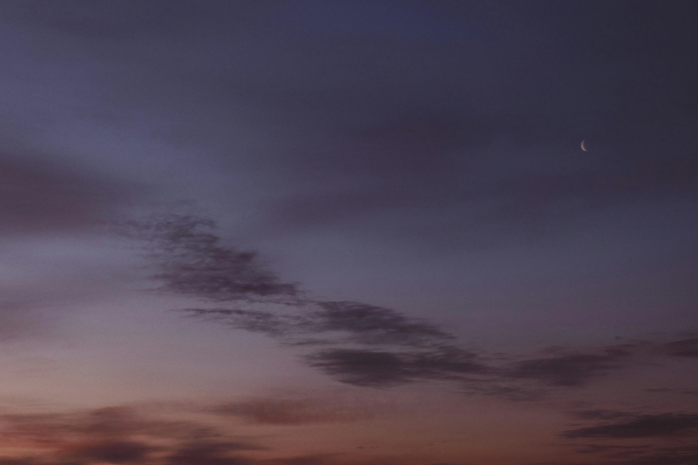 a plane that is flying in the sky, by Attila Meszlenyi, unsplash, minimalism, moonlit purple sky, sunset panorama, ☁🌪🌙👩🏾, moonlight grey