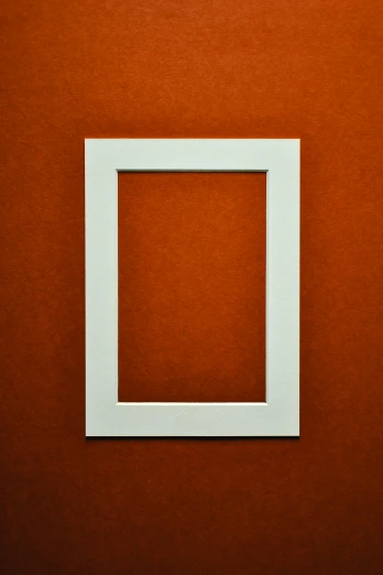 a white frame on an orange wall, by James Morris, pexels contest winner, cardboard, albino, 15081959 21121991 01012000 4k, thin porcelain