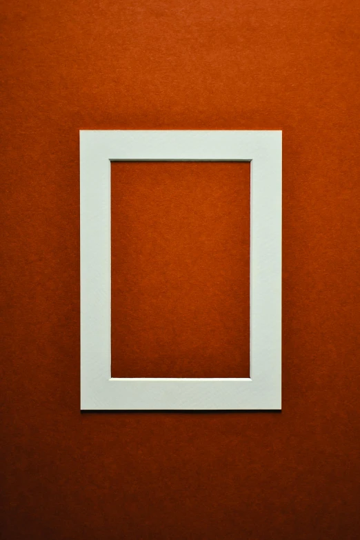 a white frame on an orange wall, by James Morris, pexels contest winner, cardboard, albino, 15081959 21121991 01012000 4k, thin porcelain