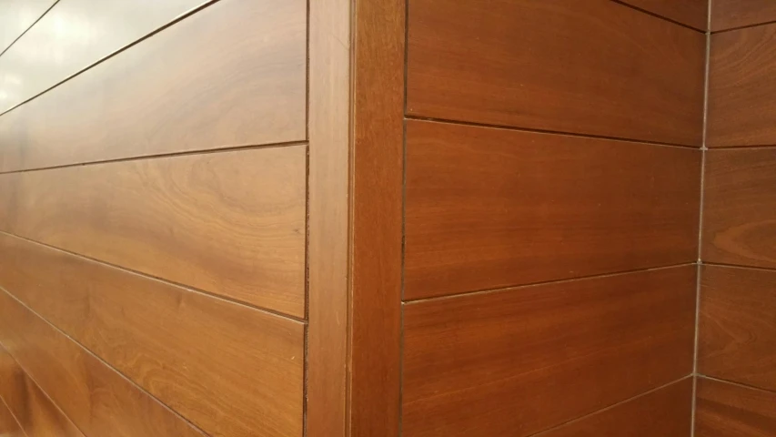 a white toilet sitting in a bathroom next to a wooden wall, by Thomas Barker, modernism, skin grain detail, mahogany wood, chest high, panel