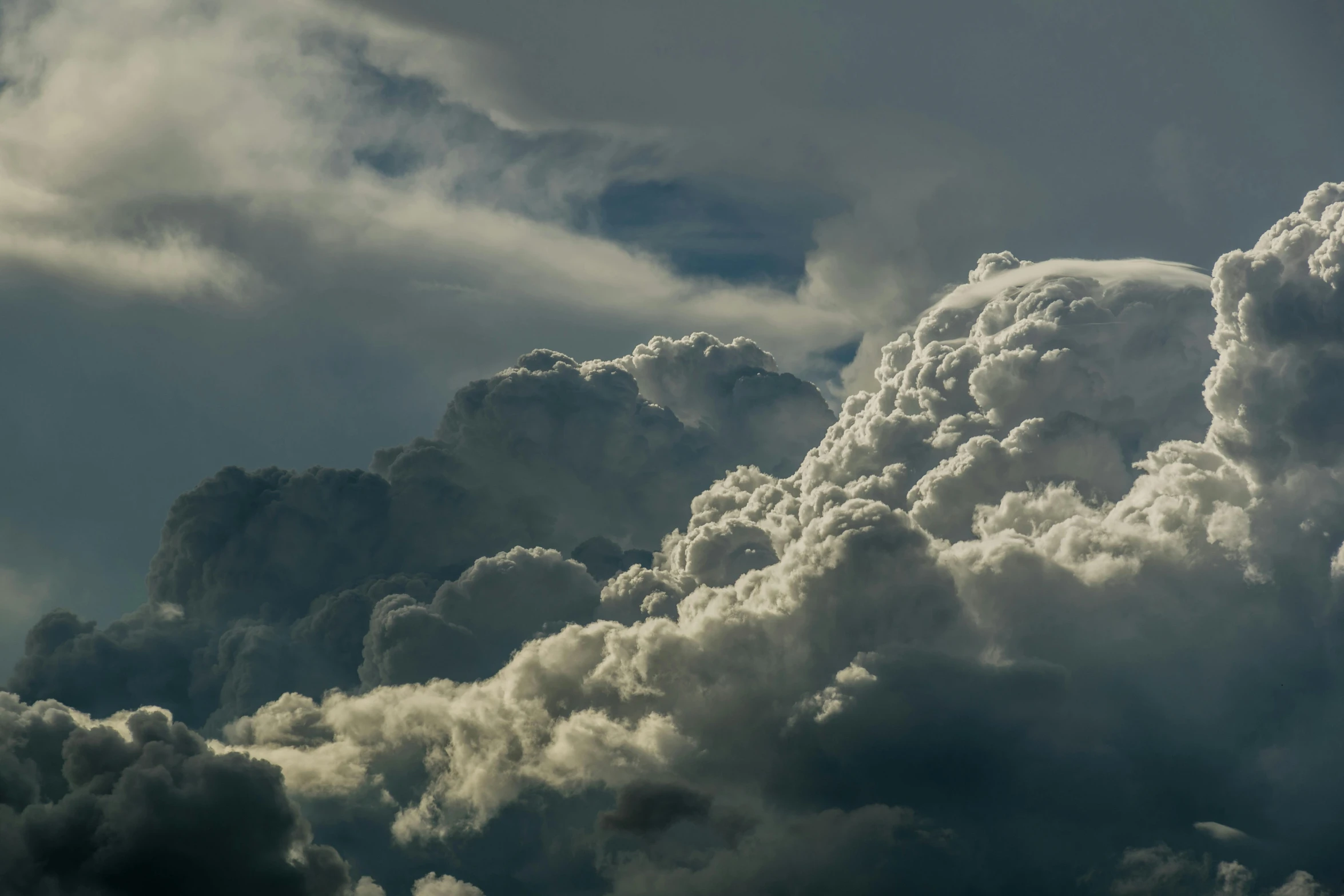 a bunch of clouds that are in the sky, pexels contest winner, precisionism, hyperdetailed storm clouds, voluminous, grey, white cloud