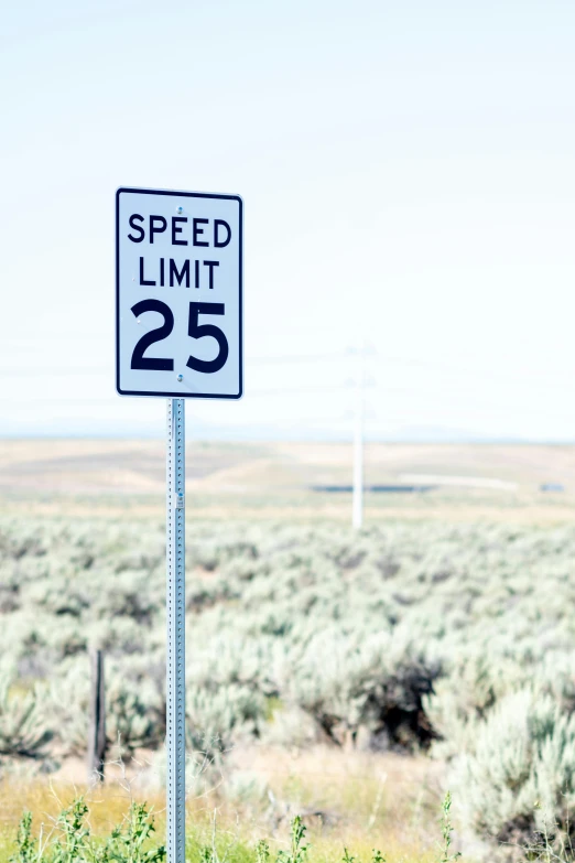 a speed limit sign sitting on the side of a road, unsplash, 2 5 6 x 2 5 6 pixels, idaho, 25 years old, promo image