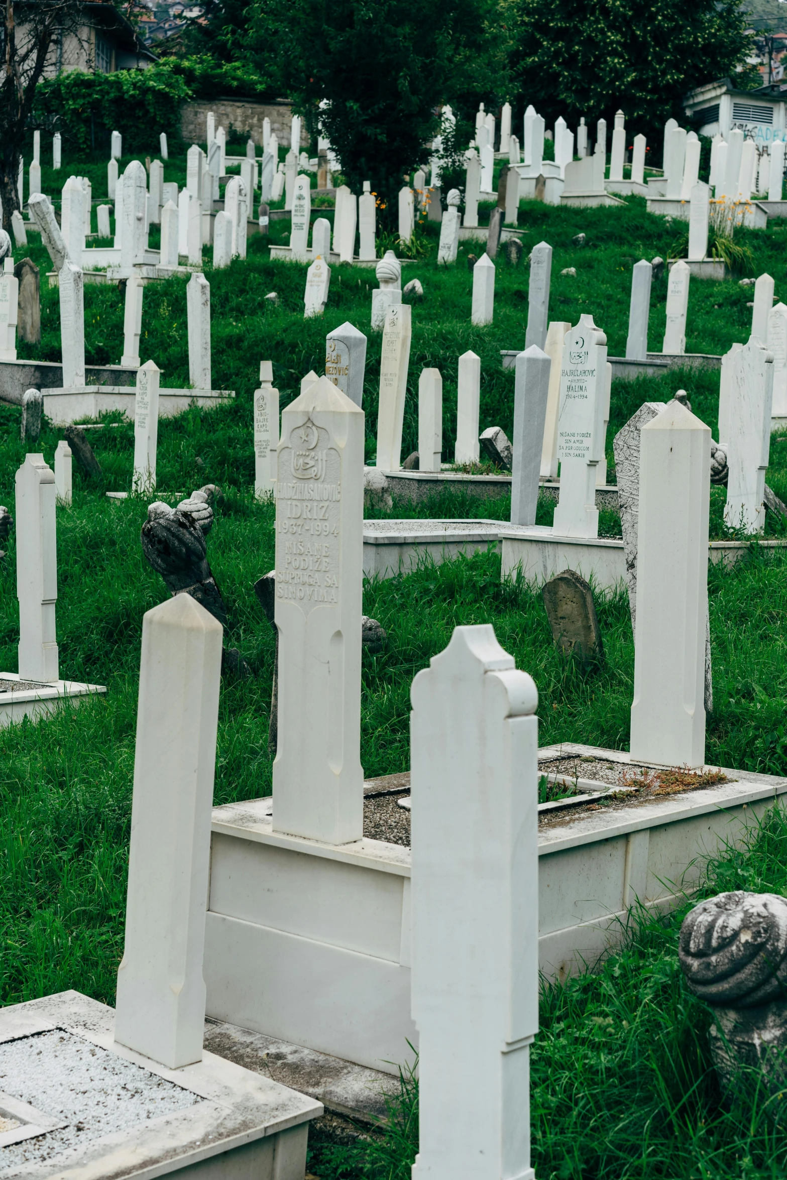 a cemetery filled with lots of white tombstones, by Attila Meszlenyi, unsplash, istanbul, grazing, israel