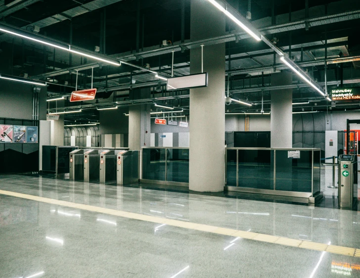 an empty subway station with no people on the platform, unsplash, square, cai xukun, security footage, historical image