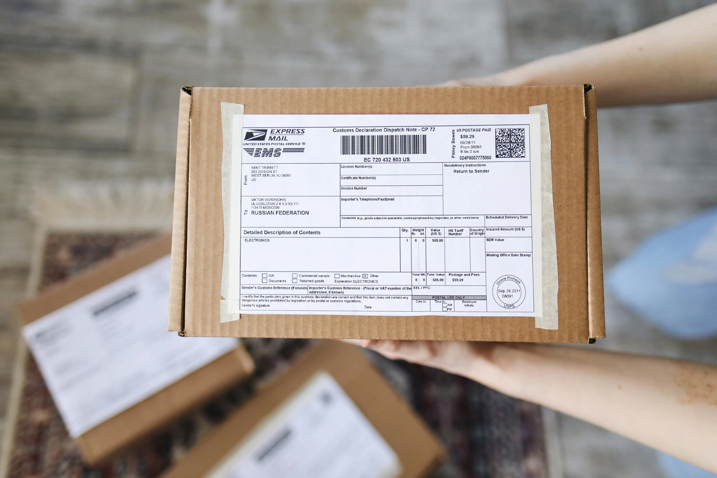 a close up of a person holding a box, private press, listing image, thumbnail, postage, i és complex