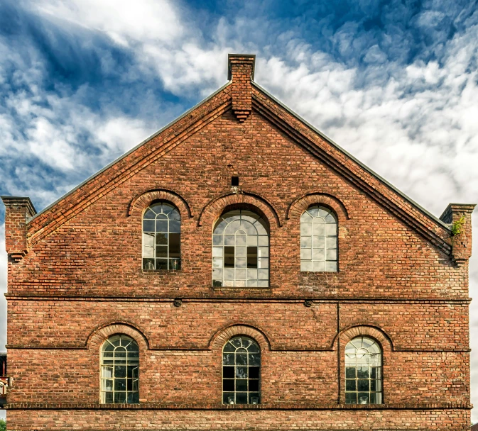 a building with a fire hydrant in front of it, pexels contest winner, heidelberg school, wide windows, warehouses, norrlandsskog, thumbnail