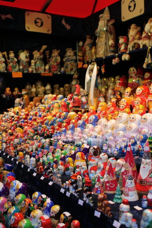 a store filled with lots of different kinds of figurines, by Serhii Vasylkivsky, red square moscow, taken in the late 2010s, amsterdam, vivid colors!