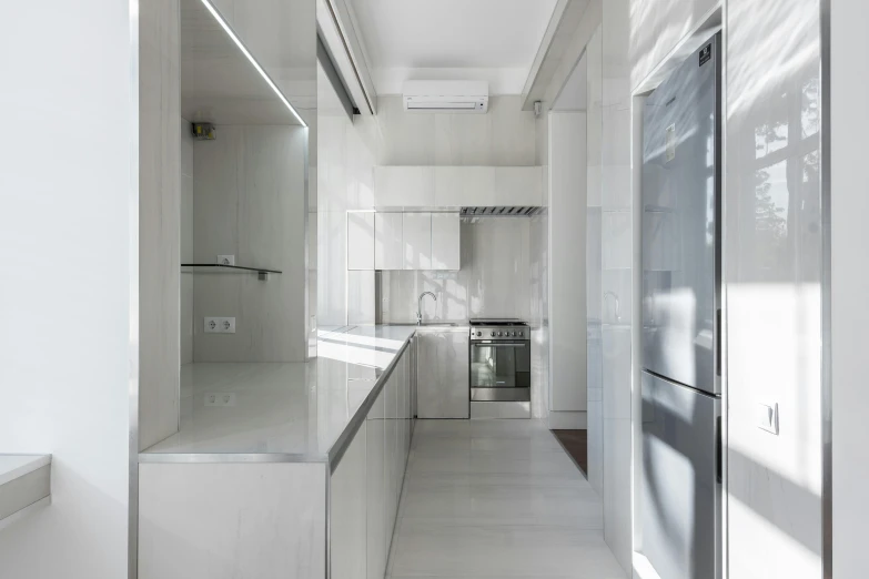 the kitchen is clean and ready for us to use, by Adam Marczyński, light and space, titanium white, fan favorite, marble room