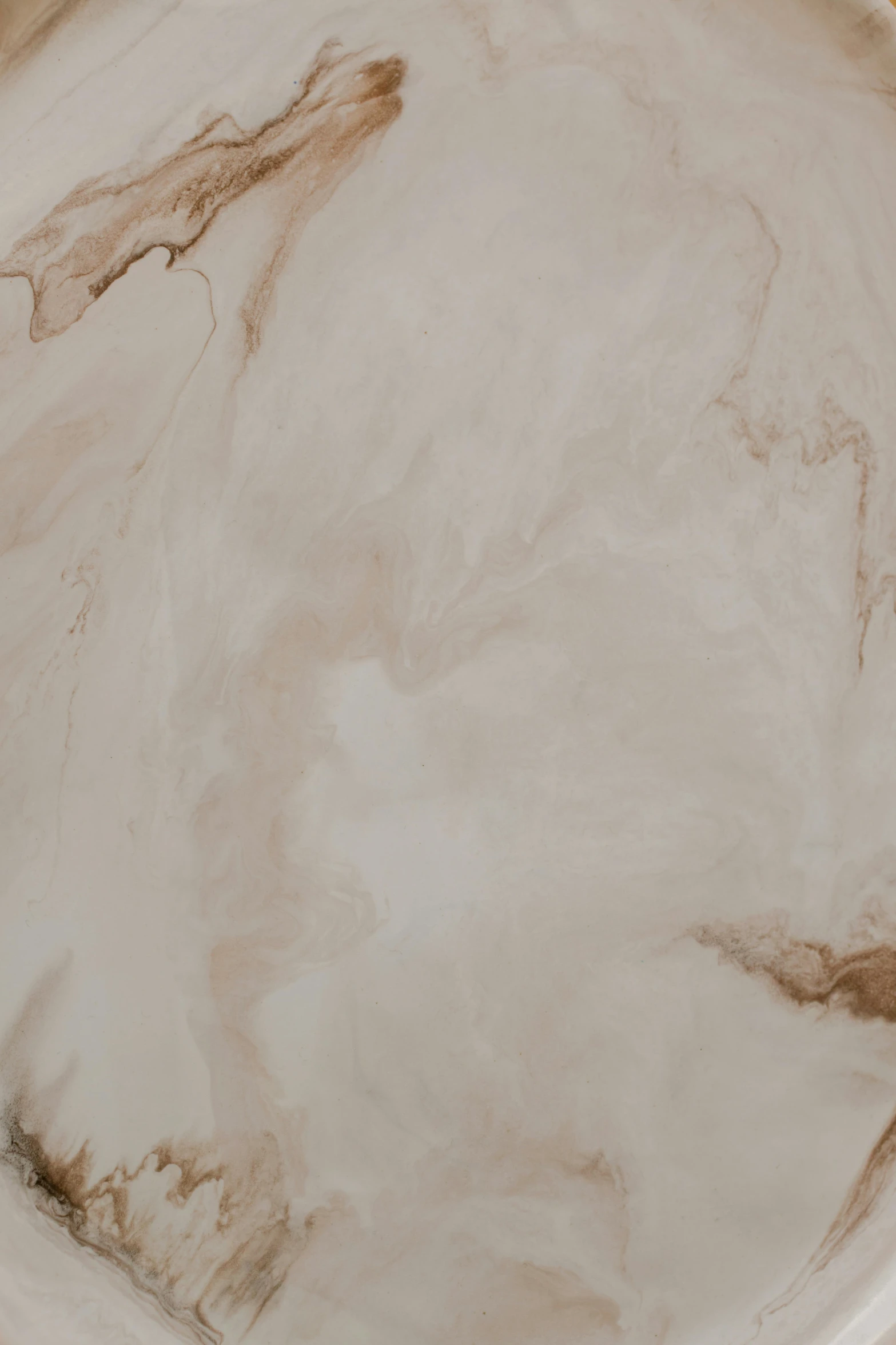 a close up of a bowl of food on a table, an ultrafine detailed painting, unsplash, gradient brown to white, marble texture, faded pink, 144x144 canvas