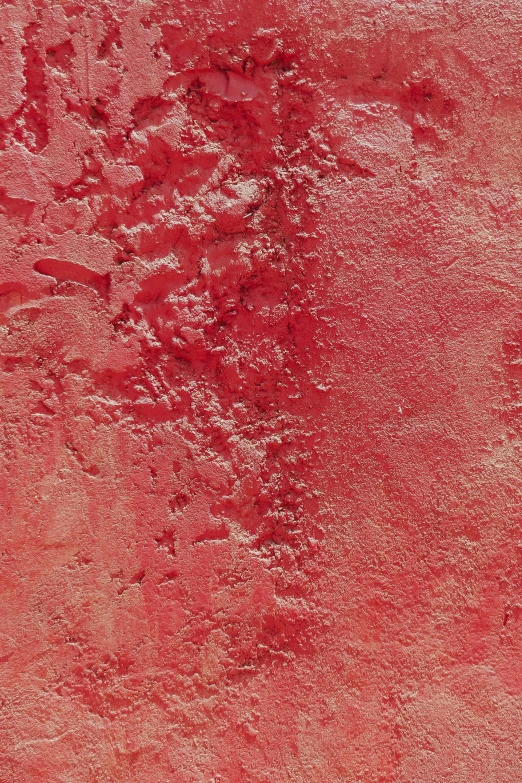 a close up of red paint on a wall, an album cover, inspired by Lucio Fontana, trending on unsplash, conceptual art, 4 k seamless mud texture, strawberry ice cream, martian landscape, rugged textured face