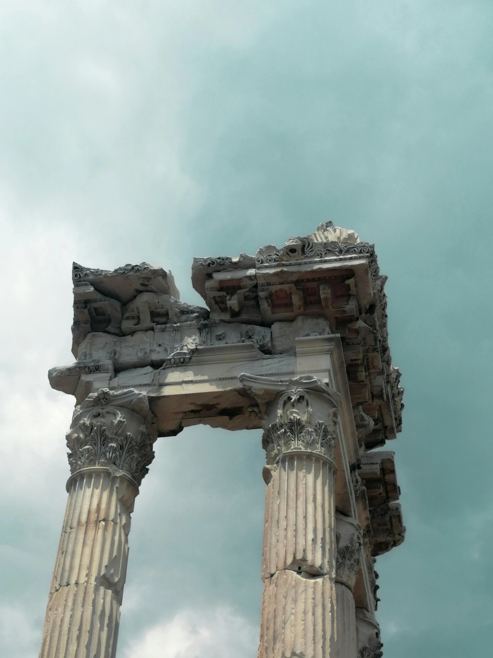 a tall column with a clock on top of it, pexels contest winner, neoclassicism, temple ruins, cinematic frame, square, turkey