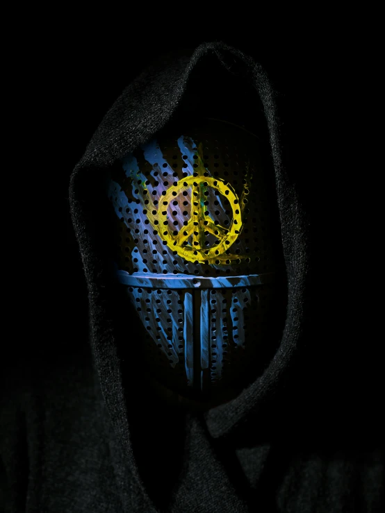 a close up of a person wearing a hoodie, nuclear art, csgo team sticker, profile image, watchmen, one single mask