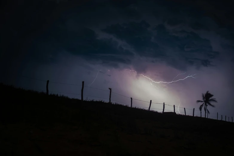 a lightning bolt hitting through a dark sky, by Daniel Seghers, unsplash contest winner, ☁🌪🌙👩🏾, wires with lights, instagram post, photograph taken in 2 0 2 0