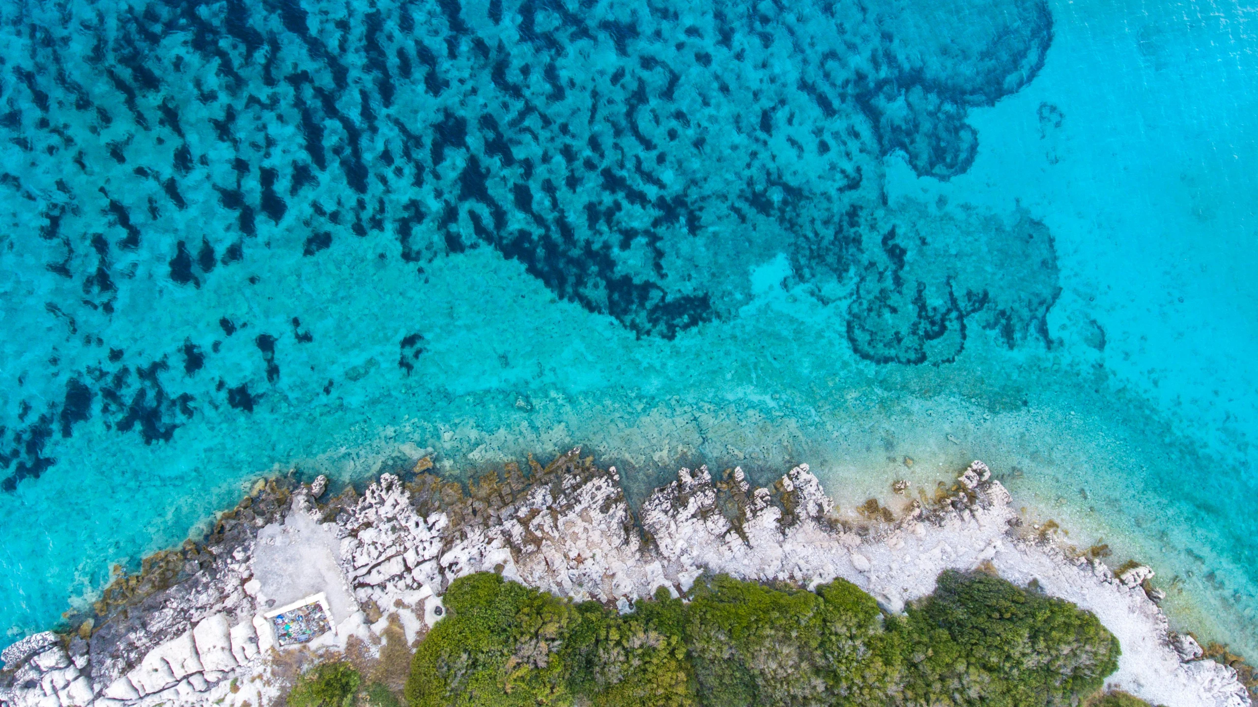 a bird's eye view of a body of water, a screenshot, pexels contest winner, glass antikythera, shoreline, greece, lush surroundings