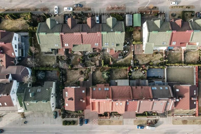 a bird's eye view of a residential area, by Adam Marczyński, pexels, photorealism, high polygon, different angles, high quality image