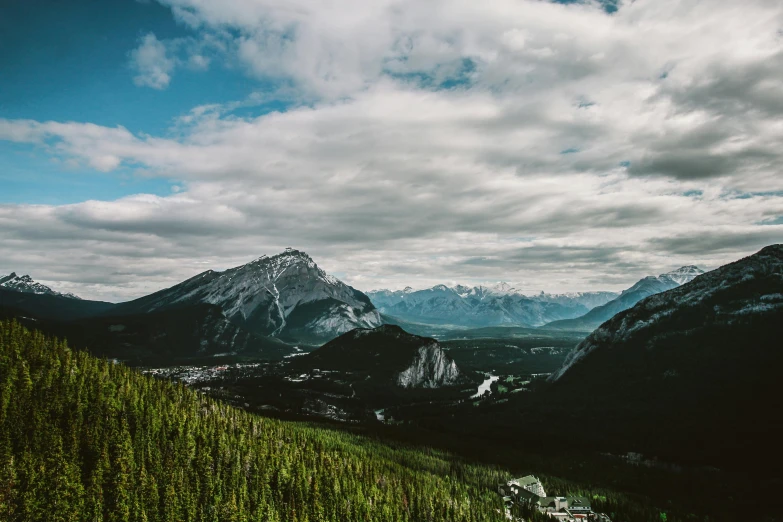 a view of the mountains from the top of a mountain, by Emma Andijewska, pexels contest winner, banff national park, 2 0 0 0's photo, high quality print, multiple stories