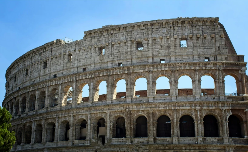 the colossion of the colossion of the colossion of the colossion of the colossion of the coloss, by Tom Wänerstrand, pexels contest winner, neoclassicism, inside the roman colliseum, stone facade, curvy build, monumental