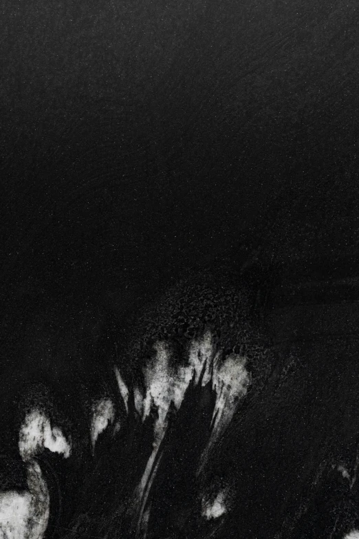 a black and white photo of a group of people, a charcoal drawing, inspired by Ross Bleckner, unsplash, lyrical abstraction, dark aesthetic, dripping black paint, nighttime, ( ( abstract ) )