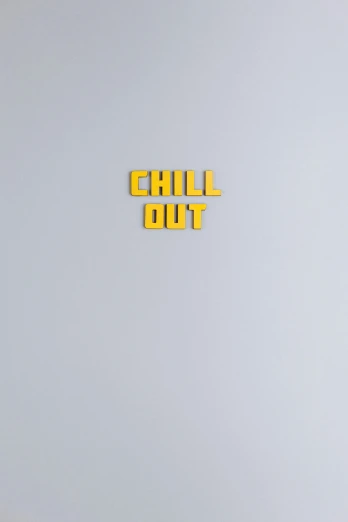 a laptop computer sitting on top of a desk, an album cover, inspired by Chris LaBrooy, chill out, yellow, on a gray background, word