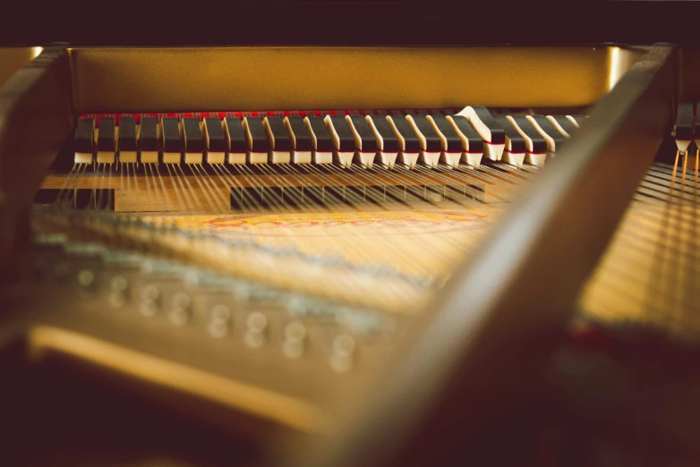 a close up of the inside of a piano, unsplash, atelier olschinsky, 15081959 21121991 01012000 4k, instagram picture, brown