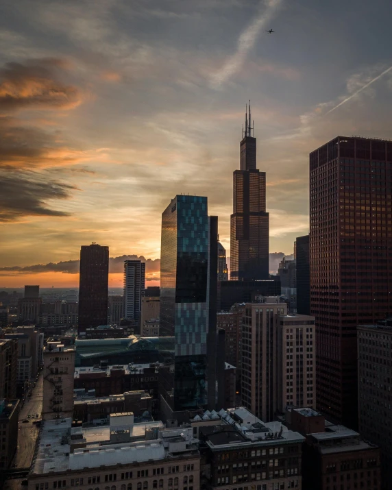 a view of a city from the top of a building, lgbtq, chicago skyline, background image, trending photo