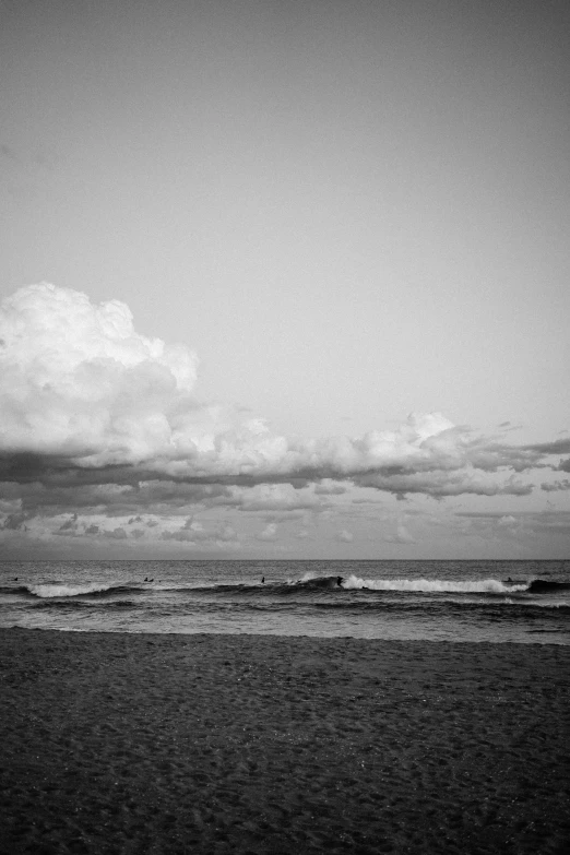 a black and white photo of the ocean, bulli, detailed clouds, :: morning, conor walton