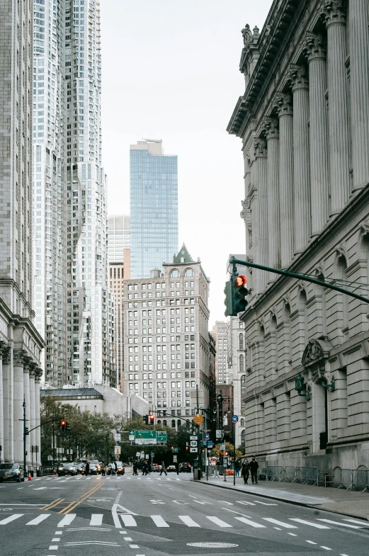 a city street filled with lots of tall buildings, pexels contest winner, modernism, white marble buildings, ny, 2000s photo, multiple stories