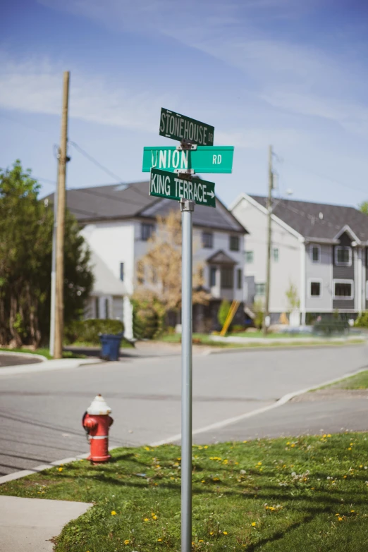 a street sign sitting on the side of a road, johnson ting, houses and roads, jeff lyons, multiple stories