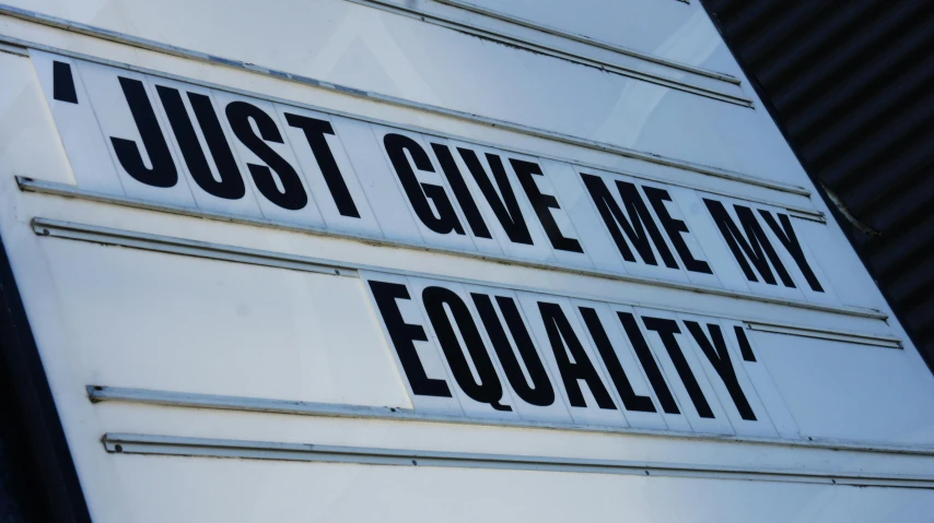 a sign that says just give me my equality, flickr, ap photo, fan favorite, documentary still, avatar image