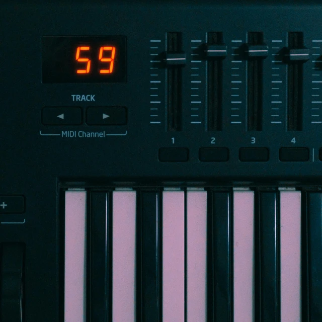 a close up of a keyboard with a clock on it, an album cover, inspired by Elsa Bleda, unsplash, synthetism, softly glowing control panels, looks like jerma985, portrait n - 9, p90