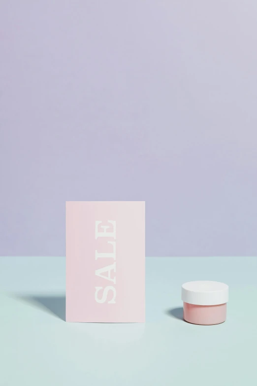 a box of cream next to a jar of cream, unsplash, visual art, images on the sales website, minimal pink palette, sales, matte landscape