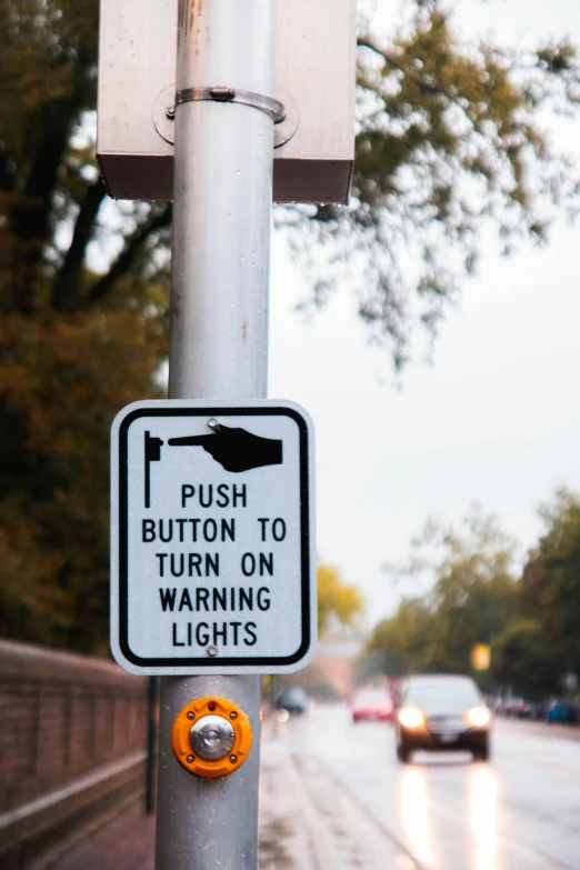 a close up of a street sign on a pole, warning lights, instagram post, landing lights, ilustration