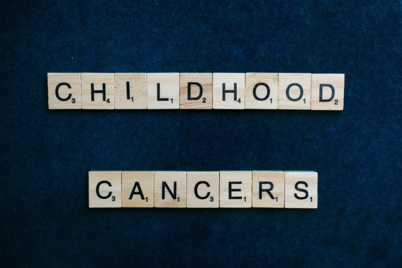 two scrabbles with the words childhood and cancer written on them, a photo, by Julia Pishtar, high-quality photo, 1 4 9 3, fan favorite, profile pic