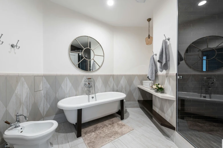 a bath room with a toilet a sink and a bath tub, inspired by Michael Gustavius Payne, unsplash contest winner, baroque, profile image, angled, fan favorite, modern earthy neutral earthy