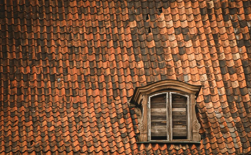 a window sitting on top of a tiled roof, by Jan Kupecký, bogna gawrońska, desktop wallpaper, square, stained”