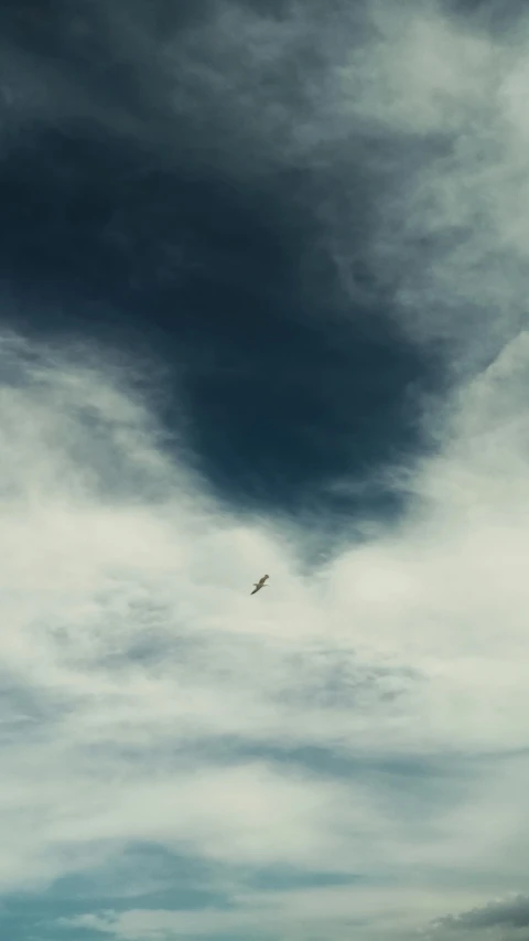 a person flying a kite on a cloudy day, inspired by Elsa Bleda, pexels contest winner, minimalism, bird\'s eye view, distant clouds, nothingness, low quality photo