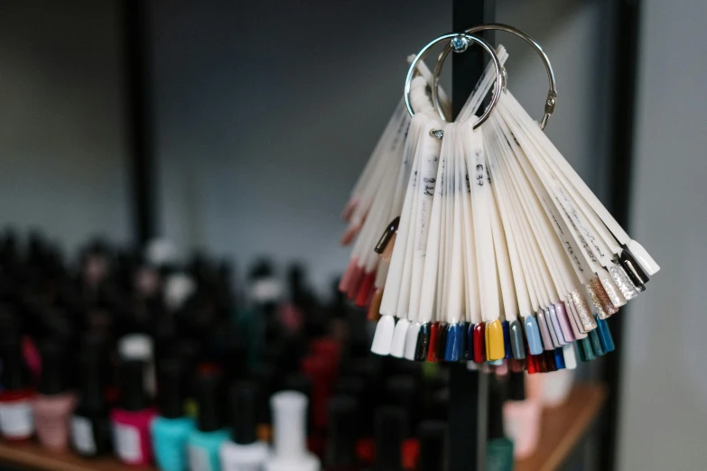 a bunch of pens sitting on top of a table, painted nails, hairworks, thumbnail, fan favorite