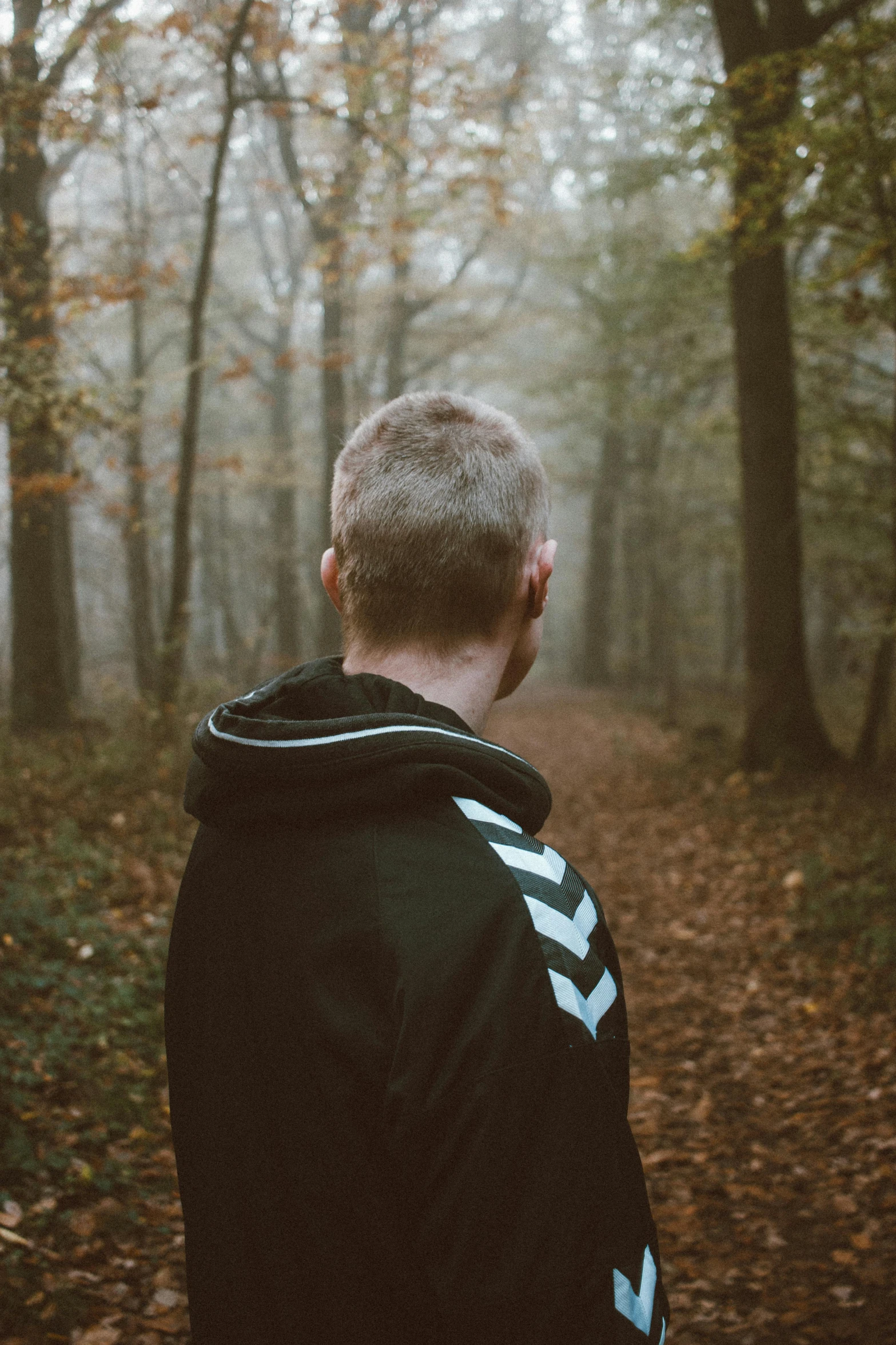 a man standing in the middle of a forest, profile image, trending photo, non-binary, 2019 trending photo