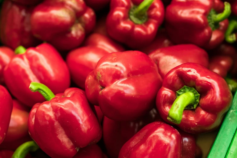 a pile of red peppers sitting next to each other, pexels, renaissance, thumbnail, full product shot, instagram post, close-up photo