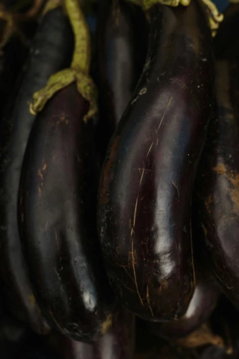 a bunch of eggplant sitting on top of each other, an album cover, by Leo Michelson, unsplash, ((purple))