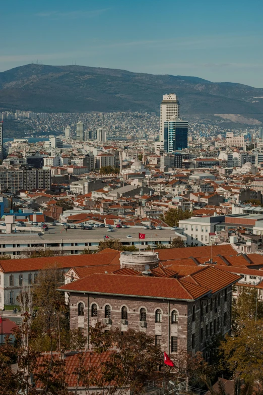 a view of a city from the top of a hill, inspired by Sava Šumanović, slide show, turkey, gigapixel photo