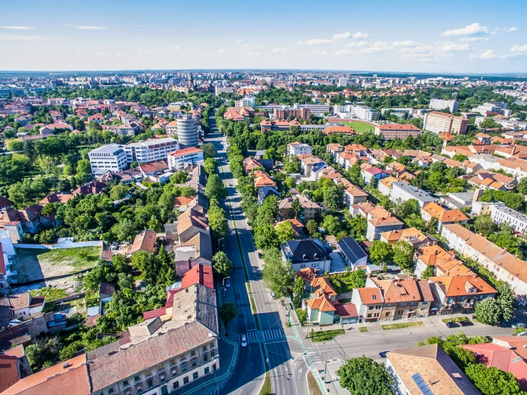 an aerial view of a city in germany, a photo, by Adam Marczyński, shutterstock, happening, square, hungarian, looking to the right, hyperdetailed photo