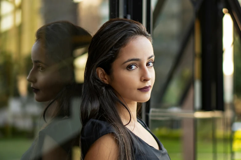 a beautiful young woman standing in front of a window, a portrait, pexels contest winner, hurufiyya, isabela moner, avatar image, architect, headshot profile picture